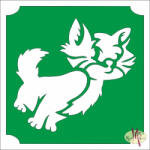  5x5 cm-es csillámtetoválás sablon -Cica 325