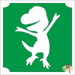  5x5 cm-es Csillámtetoválás sablon - Dino 317