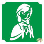  5x5 cm-es Csillám tetoválás sablon - Frozen Anna 70