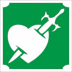  5x5 cm-es Csillámtetoválás sablon - Szív 347