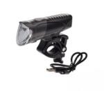 WMX Lampa fata biciclete, 1 led, 200 lumeni, culoare negru, incaracare USB (AWR1169)