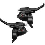 Shimano Set Maneta Schimbator Frana Shimano Tourney St-Ef41, 7X3 Vit. , 2 Degete, Pt. Frana V-Brake, Cabluri Schimbator Frana Lungime Standard, Negru, Ambalat Ind (ESTEF41P7AL)