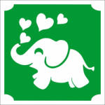  5x5 cm-es Csillámtetoválás sablon - Elefánt 243