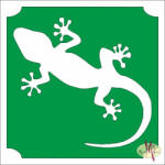  5x5 cm-es csillámtetoválás sablon - Gekko 366 - mkbazar