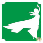  5x5 cm-es csillámtetoválás sablon - Elza 417