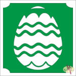  5x5 cm-es Csillámtetoválás sablon - Húsvéti tojás 448 - mkbazar
