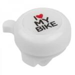 WMX Sonerie biciclete I Love My Bike, culoare alb (AWR1634)