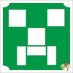  5x5 cm-es Csillámtetoválás sablon - Minecraft 151 - mkbazar
