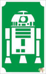  8x5 cm-es Csillámtetoválás sablon - Star Wars, R2-D2 130 - mkbazar