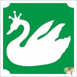  5x5 cm-es Csillámtetoválás sablon - Hattyú 212