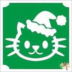  5x5 cm-es Csillámtetoválás sablon - Hello Kitty télapó 159