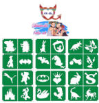  Mk Body Deco Csillámtetoválás sablon szett 24 db /1-6/