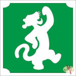  5x5 cm-es Csillámtetoválás sablon - Tigris 91 - mkbazar