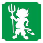  5x5 cm-es Csillámtetoválás sablon - Kis ördög 316