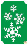  Csillámtetoválás sablon 8x5 cm - Hópihék 134 - mkbazar