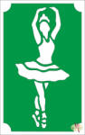  8x5 cm-es Csillámtetoválás sablon - Balerina 74 - mkbazar