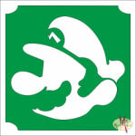  5x5 cm-es Csillám tetoválás sablon - Super Mario 311