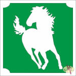  5x5 cm-es Csillám tetoválás sablon - Ló 381 - mkbazar