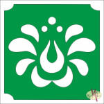  5x5 cm-es Csillámtetoválás sablon - Magyar motívum virág 256