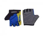 Leoshi Manusi ciclisti copii, KidFit, culoare albastru galben, marime 3XS (LSL3353)