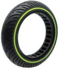 DSX Anvelopa trotineta electrica plina, fara camera, dimensiune 8.5 x 2A, culoare negru cu dunga verde (O029)