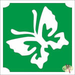  5x5 cm-es Csillámtetoválás sablon - Lepke 149