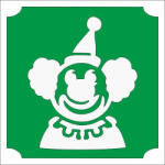  Csillámtetoválás sablon - Bohóc 499