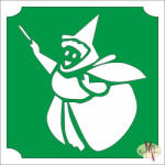  5x5 cm-es Csillámtetoválás sablon - Tündér 88 - mkbazar