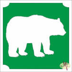  5x5 cm-es Csillám tetoválás sablon - Medve 385