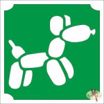  5x5 cm-es Csillámtetoválás sablon - Lufikutya 126