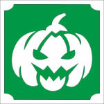  5x5 cm-es Csillám tetoválás sablon - Halloween tök 232