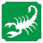  5x5 cm-es Csillámtetoválás sablon - Skorpió 48