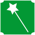  5x5 cm-es Csillámtetoválás sablon - varázspálca 336