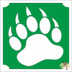  5x5 cm-es Csillámtetoválás sablon - Medve mancs 43 - mkbazar