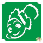  5x5 cm-es Csillámtetoválás sablon - Némó 291