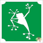  5x5 cm-es Csillám tetoválás sablon - Béka 355