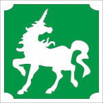  5x5 cm-es Csillámtetoválás sablon - Unikornis 127