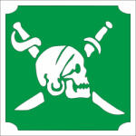  5x5 cm-es Csillámtetoválás sablon - Kalóz 278