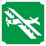  5x5 cm-es Csillám tetoválás sablon - Repülőgép 350