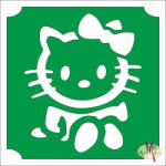  5x5 cm-es Csillám tetoválás sablon - Hello Kitty 267
