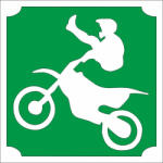  5x5 cm-es Csillámtetoválás sablon - Cross motoros 454