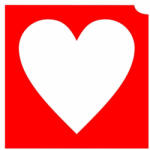  4x4cm Csillámtetoválás sablon 14 szív