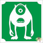  5x5 cm-es Csillámtetoválás sablon - Szörny Rt. 237 - mkbazar