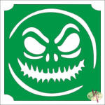  5x5 cm-es Csillámtetoválás sablon - Emoji, smiley 424