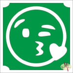  5x5 cm-es Csillámtetoválás sablon - Emoji, Smiley 49 - mkbazar