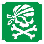  5x5 cm-es Csillám tetoválás sablon - Kalóz 357