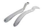 DSX Set 2 aparatori roti biciclete, Simpla Raptor, SDE, din plastic, culoare alb (B304)