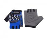 Leoshi Manusi ciclisti copii, RaceLine, culoare negru albastru, marime 3XS (LSL3343)
