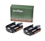WMX Set 2 pedale Wellgo din aluminiu pentru bicicleta, filet 9 16, culoare negru (AWR0062)