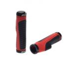 WMX Set 2 mansoane biciclete, fixare colier, lungime 133 mm, greutate 198 g, culoare negru rosu (AWR2207)